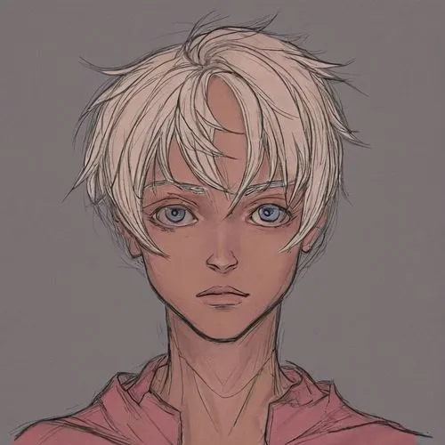 an anime drawing of a person with blonde hair,nikiforov,kamille,haise,anime boy,towhead,shoto