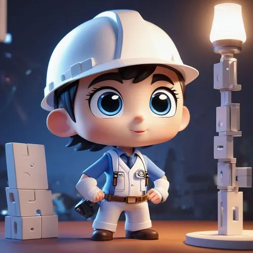 utilityman,seamico,builder,engineer,plumber,foreman,Unique,3D,3D Character