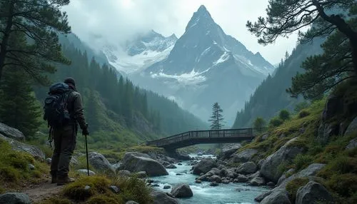 shannara,gondolin,mirkwood,erebor,alpine crossing,skyrim,hiking path,morskie oko,mountain hiking,the beauty of the mountains,fantasy picture,rivendell,the descent to the lake,adventure bridge,fantasy landscape,ithilien,scenic bridge,high alps,trekking,the spirit of the mountains,Photography,General,Realistic