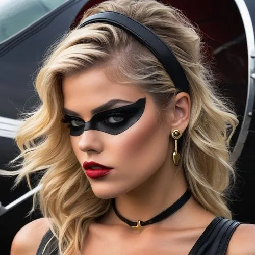 harley,batwoman,catwoman,birds of prey,awesome arrow,batgirl,eyepatch,harley quinn,cat eye,cressida,neon makeup,birds of prey-night,face paint,nightbird,cool blonde,bulletgirl,choker,red lips,super heroine,airbrushed,Conceptual Art,Fantasy,Fantasy 04