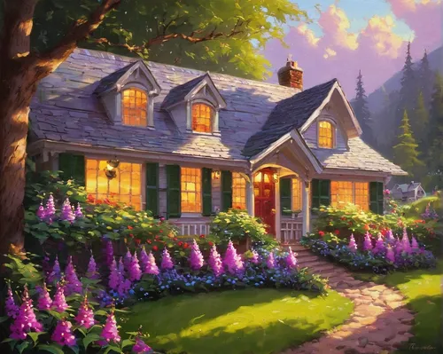 summer cottage,country cottage,cottage,home landscape,little house,beautiful home,lonely house,house in the forest,small house,country house,woman house,house painting,witch's house,cottage garden,private house,traditional house,cottages,house in mountains,houses clipart,old home,Conceptual Art,Daily,Daily 12