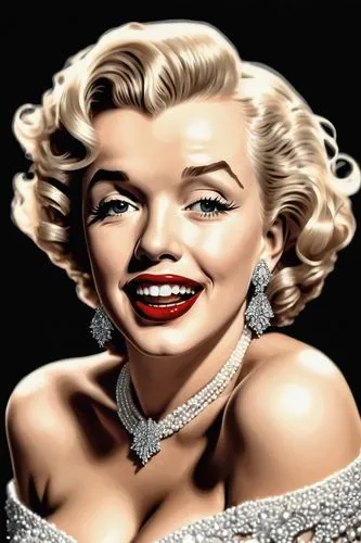 marylin monroe,marylyn monroe - female,marilyn,merilyn monroe,retro 1950's clip art,jane russell-female,cosmetic dentistry,madonna,vintage woman,blonde woman,doris day,gena rolands-hollywood,pearl necklace,pin ups,pin-up,a charming woman,vintage female portrait,pin-up model,hollywood actress,portrait background,Illustration,Black and White,Black and White 11