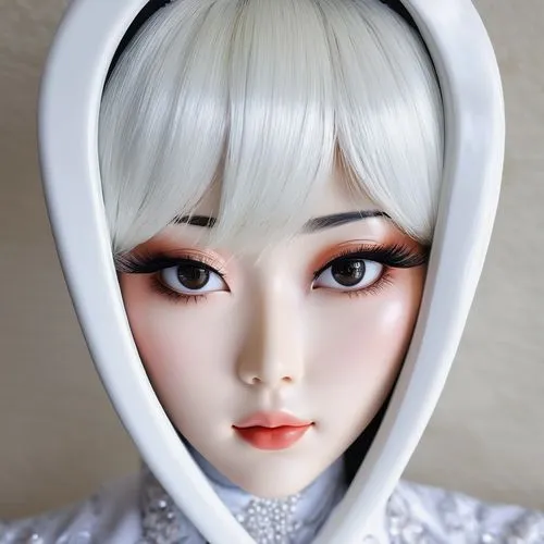 doll's facial features,female doll,artist doll,japanese doll,painter doll,fashion doll,vintage doll,doll figure,designer dolls,bjd,handmade doll,fashion dolls,porcelain dolls,white fur hat,white lady,doll paola reina,girl doll,the japanese doll,cloth doll,dollfie,Photography,Artistic Photography,Artistic Photography 06