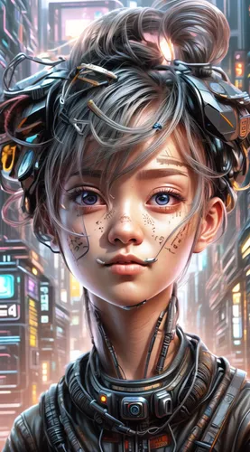 cyberpunk,sci fiction illustration,cyborg,cybernetics,world digital painting,valerian,scifi,cyberspace,eleven,streampunk,dystopia,dystopian,echo,cg artwork,cyber,fantasy portrait,rosa ' amber cover,portrait background,juno,steampunk