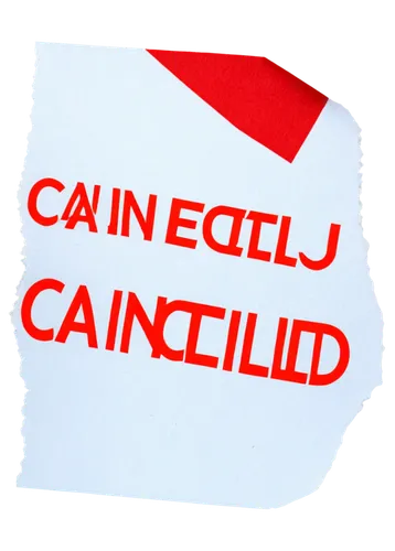 Cancelled stamp, red ink, bold font, white background, ripped paper edge, crumpled texture, solo, close-up, dramatic lighting, high contrast, 3/4 composition, shallow depth of field.,cancel,cancellati