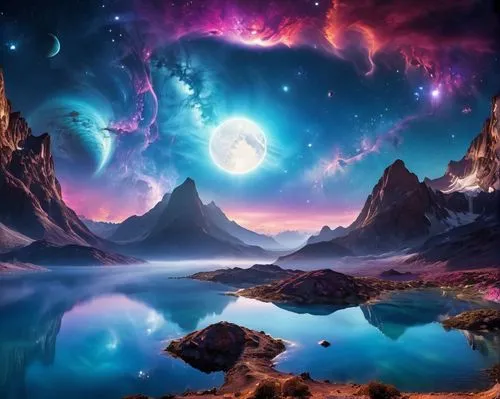 fantasy landscape,fantasy picture,alien world,alien planet,space art,galactic,Photography,General,Realistic