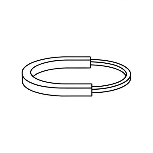 a thin black belt on a white background,lemniscate,extension ring,curved ribbon,figure 8,circular ring,cycloid,Design Sketch,Design Sketch,Rough Outline