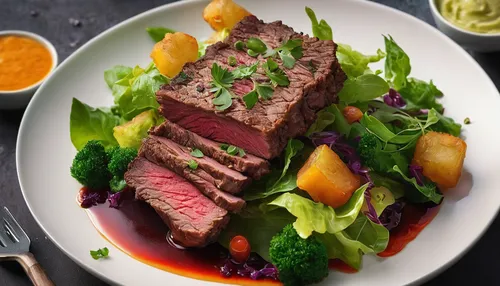 Create a recipe for a mouthwatering fried beef dish.,flank steak,flat iron steak,beef tenderloin,venison,beef fillet,fillet steak,fillet of beef,rumpsteak,beef steak toast,beef steak,cow waygu pan,rum