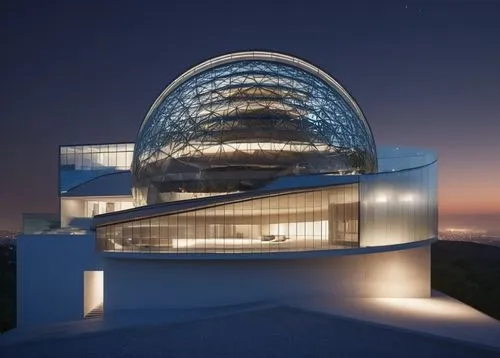 futuristic art museum,futuristic architecture,snohetta,biosphere,niemeyer,observatoire,malaparte,bahai,planetarium,chemosphere,musical dome,perisphere,skylon,modern architecture,observatory,observator