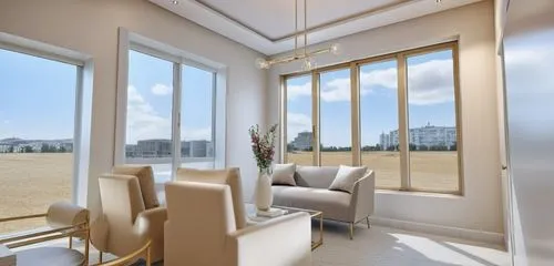 gold stucco frame,penthouses,breakfast room,electrochromic,contemporary decor,sky apartment,Photography,General,Realistic