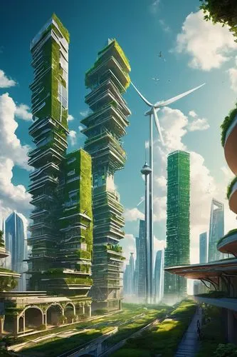 ecotopia,futuristic landscape,futuristic architecture,arcology,greentech,terraformed,smart city,ecovillages,ecoterra,solar cell base,megapolis,cybertown,jetsons,ecotech,fantasy city,cleantech,urban development,superstructures,microdistrict,urban towers,Illustration,Vector,Vector 21