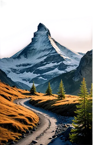 alpine landscape,mountain scene,mountain landscape,mount robson,mountain pass,matterhorn,eiger,mountain slope,eiger mountain,landscape background,mountainous landscape,mountain road,alpine crossing,cascade mountain,mountain peak,mountainsides,mountain,alpine route,salt meadow landscape,icefields,Illustration,Paper based,Paper Based 02