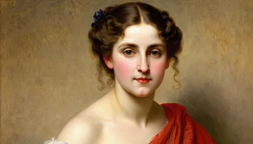 bougereau,bouguereau,portrait of a girl,woman's face,portrait of a woman,young woman,jane austen,woman face,vintage female portrait,artemisia,woman portrait,young lady,franz winterhalter,woman with ice-cream,cepora judith,victorian lady,la violetta,bergenie,young girl,barberini,Conceptual Art,Oil color,Oil Color 22