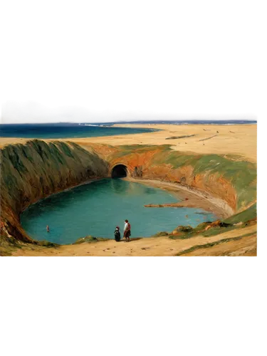 thracian cliffs,volcanic crater,cave on the water,woman at the well,skogafoss,sinkhole,crater lake,volcanic lake,underground lake,the dead sea,crater,glen canyon,water hole,dead sea,navajo bay,horsheshoe bend,open pit mining,quarry,caldera,smoking crater,Art,Classical Oil Painting,Classical Oil Painting 13