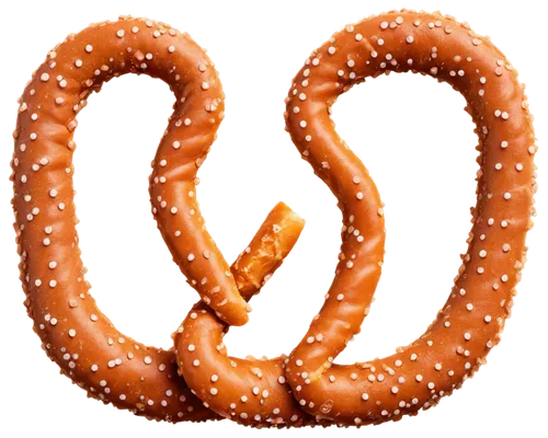 Twisted pretzel, playful doodle, brown color, crunchy texture, sprinkled with salt, looped shape, cartoon style, whimsical expression, bright eyes, smiling face, 3/4 composition, soft focus, warm ligh