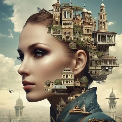 imaginarium,surrealism,fantasy city,fantasy art,city ​​portrait,surrealist,Conceptual Art,Daily,Daily 11