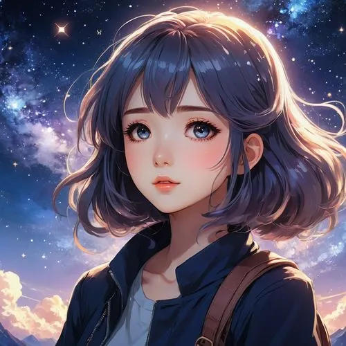 starry sky,starry,star sky,night sky,astronomer,galaxy,falling stars,sky,stargazing,celestial,constellation,the night sky,falling star,nightsky,constellations,hinata,astronaut,colorful stars,fairy galaxy,cg artwork,Illustration,Realistic Fantasy,Realistic Fantasy 16