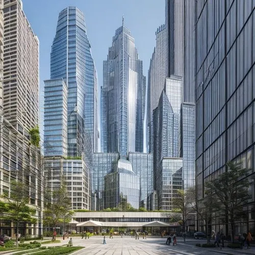 hudson yards,financial district,skyscrapers,tall buildings,urban towers,barangaroo,inlet place,business district,frankfurt,kirrarchitecture,minneapolis,glass facades,city buildings,costanera center,ur