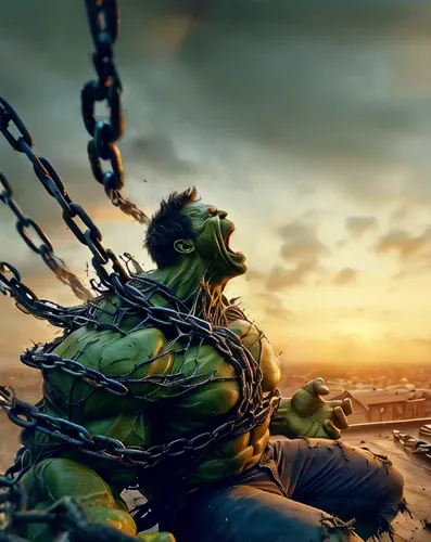 avenger hulk hero,green goblin,hulk,incredible hulk,minion hulk,dragon of earth,digital compositing,heroic fantasy,hanuman,monsoon banner,wind warrior,green dragon,michelangelo,cinematic,thane,raphael