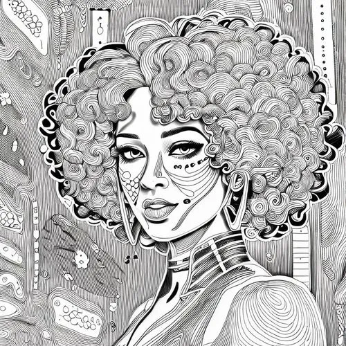 coffy,shangela,hansberry,oprah,comic halftone woman,afros,uhura,coloring page,afrofuturism,winfrey,whitney,charlayne,latrice,afrotropic,afrodisiac,fro,afro,ripley,moneypenny,zindzi,Design Sketch,Design Sketch,Character Sketch