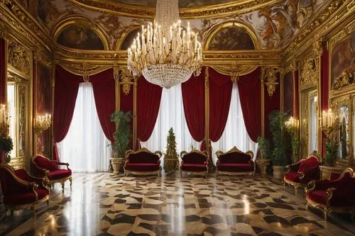 ornate room,royal interior,ritzau,christmas gold and red deco,baccarat,ballroom,opulence,versailles,enfilade,christmas room,europe palace,opulently,versaille,marble palace,opulent,chambre,interior decor,crown palace,villa cortine palace,rococo,Illustration,Vector,Vector 14