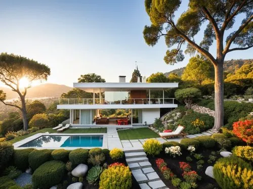 dreamhouse,mid century house,landscaped,beautiful home,fresnaye,mid century modern,Photography,General,Realistic