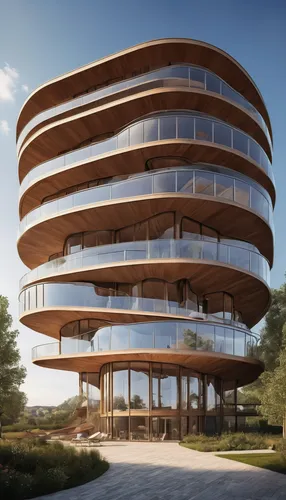 A modern building designed with organic architecture, playful, dynamic, the whole structure becomes a delight for the eyes of the observer,futuristic architecture,hotel w barcelona,modern architecture