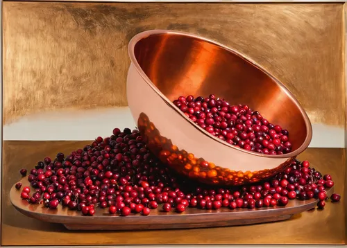 cloves schwindl inge,cherries in a bowl,pomegranate,roasted coffee beans,pomegranate juice,rose hip berries,kidney beans,cranberry,cranberry sauce,azuki bean,cranberries,coffee beans,pink peppercorn,still-life,still life,cranberry bean,amaranth grain,laurel cherry,bowl of chestnuts,lingonberry,Illustration,Retro,Retro 21