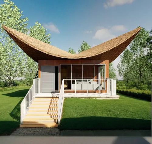 sketchup,pavillon,3d rendering,carports,folding roof,gazebo