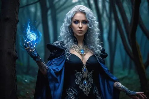 sorceress,blue enchantress,dark elf,the enchantress,priestess,elven,fantasy picture,magic grimoire,fantasy woman,faerie,fantasy portrait,mage,runes,fantasy art,faery,druid,violet head elf,divination,celtic woman,elven flower,Conceptual Art,Sci-Fi,Sci-Fi 03