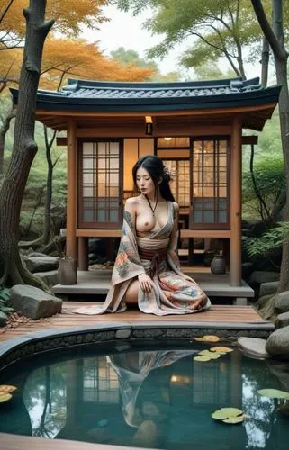 japanese garden ornament,japanese woman,japanese zen garden,japanese garden,ryokans,japan garden