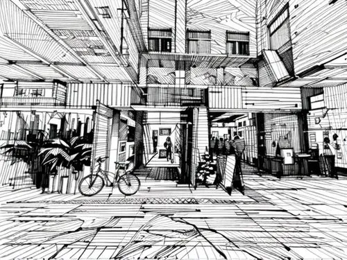 store fronts,street cafe,motomachi,the coffee shop,comic style,shopping street,store front,multistoreyed,shops,storefront,streetlife,ginza,street scene,coffee shop,pen drawing,store,coffe-shop,grocer,