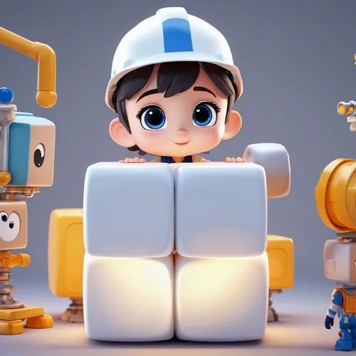 robotboy,seamico,cute cartoon character,robotics,walle,tinkertoys,Unique,3D,3D Character