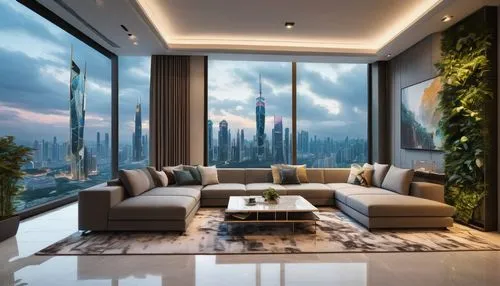 modern living room,living room,penthouses,livingroom,apartment lounge,modern decor,great room,sky apartment,modern room,luxury home interior,damac,landscaped,dubay,interior modern design,shenzen,contemporary decor,glass wall,sitting room,dubia,shenzhen,Illustration,Realistic Fantasy,Realistic Fantasy 28