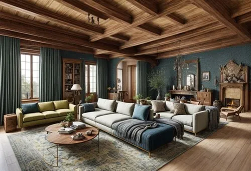 loft,wooden beams,livingroom,living room,luxury home interior,wooden floor,great room,scandinavian style,sitting room,alpine style,hardwood floors,interior design,wood floor,attic,family room,wood flooring,log cabin,contemporary decor,danish room,chalet,Interior Design,Living room,Mediterranean,Mediterranean Rustic