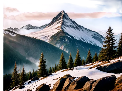 mountain scene,mountain landscape,landscape background,cascade mountain,mountainous landscape,snowy peaks,mountains,mountain peak,snowy mountains,landscape mountains alps,mountain range,mount robson,mountain,mountain slope,salt meadow landscape,moutains,autumn mountains,snow mountains,snow mountain,mountain ranges,Illustration,Paper based,Paper Based 09