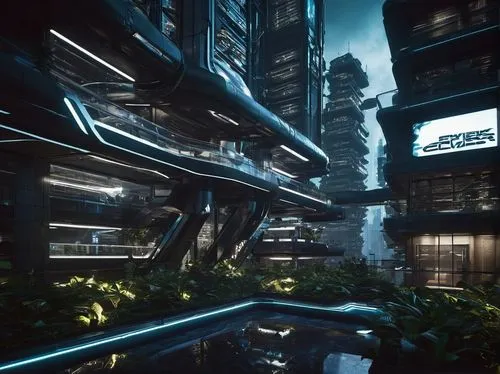 arcology,oscorp,cybercity,cybertown,cyberport,delamar,sky space concept,crysis,futuristic landscape,cyberia,terrapass,jupiters,scifi,arktika,lexcorp,skyways,atriums,space port,skywalks,corpus,Conceptual Art,Sci-Fi,Sci-Fi 09