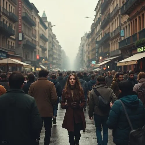 istiklal,girl walking away,istanbul,woman walking,parisian,young model istanbul,Photography,Documentary Photography,Documentary Photography 05