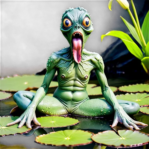 frog figure,pond frog,merman,water creature,buaya,krausert,water lotus,gollum,kammerman,katak,ammerman,greedo,meditator,agamid,dammerman,gopala,alligator sculpture,varekai,korpus,namurian,Illustration,Realistic Fantasy,Realistic Fantasy 47