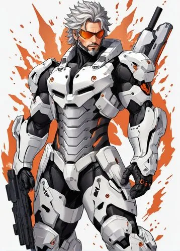 stryfe,shinkawa,reinhardt,jigoro,raiden,turrican,Illustration,Japanese style,Japanese Style 07