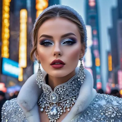 jeweled,glamorous,model beauty,fashion street,bridal jewelry,rhinestones,glamor,embellished,female model,women fashion,glamour girl,beautiful model,glamour,jewelry,fur coat,elegance,jewelry store,eyes makeup,vintage makeup,fashion doll,Photography,General,Realistic