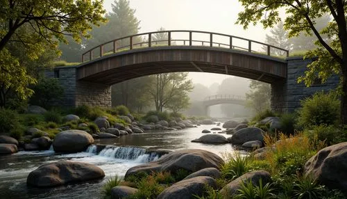 scenic bridge,adventure bridge,wooden bridge,hangman's bridge,riverwood,hanging bridge,streamside,creekside,dragon bridge,stone bridge,flowing creek,bridge,angel bridge,rivendell,river landscape,riftwar,cryengine,oxenbridge,millstream,mountain stream