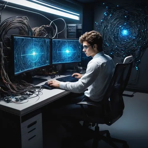 man with a computer,cybertrader,genocyber,computer room,cybercafes,cybercriminals,computerologist,computer freak,cybersurfing,cyberterrorism,cybersurfers,cybersitter,bitdefender,fractal design,cyberarts,cyberkinetics,night administrator,computerization,computer workstation,cybersource,Conceptual Art,Fantasy,Fantasy 12