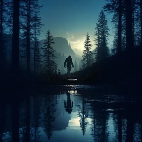 lubezki,walk on water,floating over lake,fantasy picture,ampt,nature and man