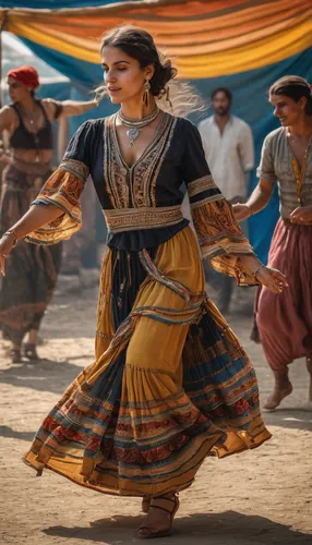 A gypsy dancing in the camp,ethnic dancer,rajasthan,folk-dance,tanoura dance,the festival of colors,folk dance,girl in a historic way,panning,indian woman,basket weaver,indian festival,dholak,bollywoo