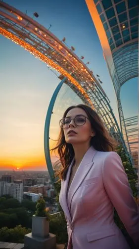 vertigo,blur office background,women in technology,above the city,astana,city ​​portrait,Photography,General,Cinematic