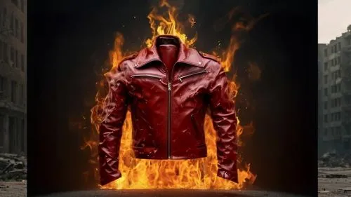 firetrap,jacket,fire background,manteau,redcoat,blouson