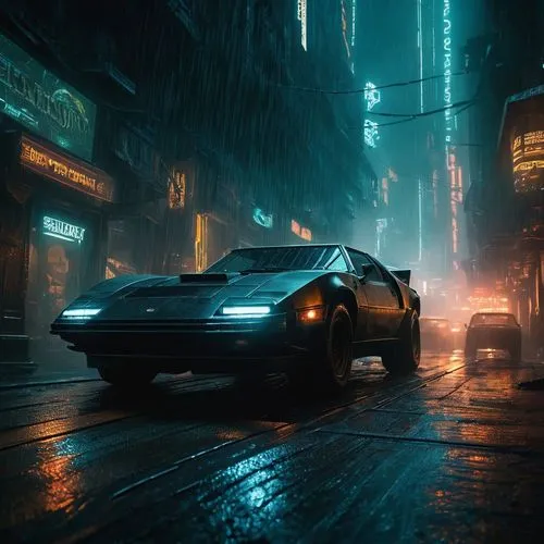 bladerunner,polara,noir,cyberpunk,downpour,manta,delorean,interceptor,testarossa,fiero,retro,urban,in the rain,rainstorm,nsx,rainy,penumbra,corvette,street canyon,autoeuropa,Photography,General,Fantasy