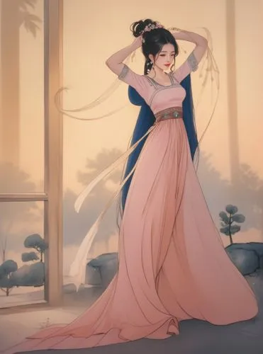 oriental princess,mulan,hanbok,geisha girl,girl in a long dress,oriental painting,geisha,ao dai,jasmine,oriental girl,jasmine blossom,lotus art drawing,fashion vector,japanese sakura background,sari,evening dress,long dress,world digital painting,oriental,hula,Photography,General,Cinematic