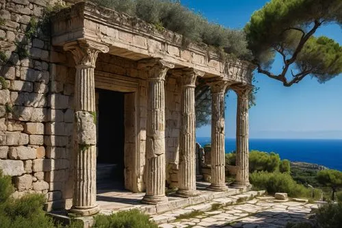 greek temple,erechtheus,temple of poseidon,temple of diana,doric columns,erechtheion,roman temple,amphipolis,artemis temple,segesta,temple of hercules,knidos,lycian,house with caryatids,kythera,herakleion,peristyle,leptis,lycian way,delphi,Conceptual Art,Daily,Daily 10